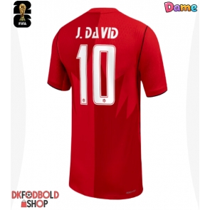 Canada Jonathan David #10 Hjemmebanetrøje Dame VM 2026 Kort ærmer Canada Jonathan David #10 Hjemmebanetrøje Dame VM 2026 Kort ærmer